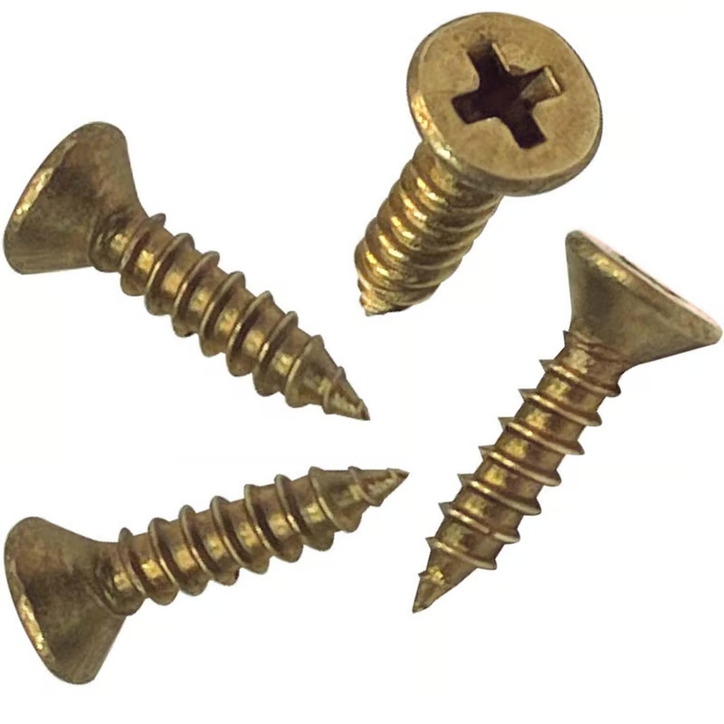 TORNILLO PARA MADERA CABEZA PLANA BRONCE